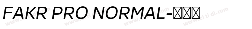 FAKR PRO NORMAL字体转换
